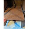 Image 6 : Wood and Glass Two-Door Media Storage Cabinet with Adjustable Shelves