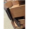 Image 5 : Wood Demilune Chest with Three Drawers and Decorative Inlay Top