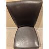 Image 4 : Round Glass Top Dining Table with Four Faux Leather Upholstered Chairs