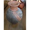 Image 3 : Large Terracotta Pot with Repairs and Wooden Step Stool Set