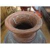 Image 4 : Large Terracotta Pot with Repairs and Wooden Step Stool Set