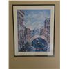 Image 3 : Wood Side Table With Drawer, Framed Venice Print, Clear Glass Lamp Set