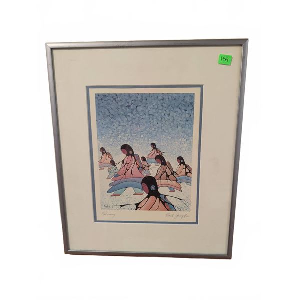 Carl Ray Print "Returning" Signed and Numbered, Matted and Framed