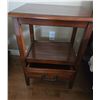 Image 3 : Framed Print 'Drawing Water' Henry Hensche, Wood Nightstand, Crystal Table Lamp