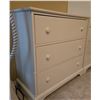 Image 2 : White 3-Drawer Dresser with Round Pulls and Decorative Base Trim