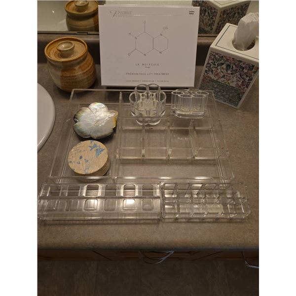 Vanity Items: Premier Face Lift Set, Ceramic Jar with Costume Jewellery, Organizers