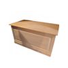 Image 1 : Wooden Blanket Chest with Hinged Lid and Paneled Front