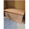 Image 2 : Wooden Blanket Chest with Hinged Lid and Paneled Front