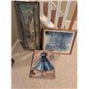 Image 2 : Three Framed Artworks by Robert Frost, David Solomon, and Dress Form Canvas