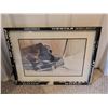 Image 2 : Framed Ken Danby 1972 Hockey Print with Custom Stick Frame