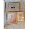 Image 2 : Framed Art Prints Set of 3 Including Butterfly, Abstract and Black and White Designs