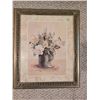 Image 4 : Two Framed Wall Art Prints: Child Bath Scene and Floral Still Life in Mixed Frames