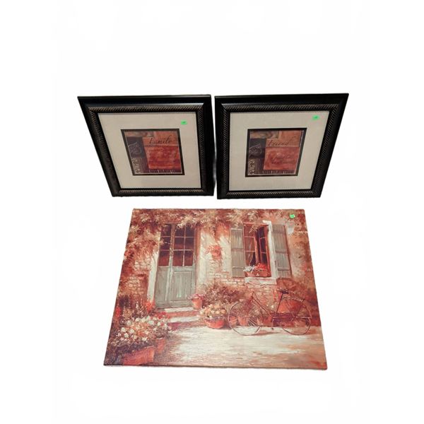 2 Framed Prints Friend & Family Plus European Doorway Canvas Art