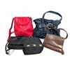 Image 1 : 5 Women's Handbags Including Roots, Croc Emboss, Blue And Red Bags