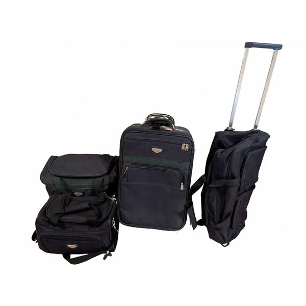 American Tourister and Roots Luggage Set, 4 Pieces, Wheeled Suitcases and Bags