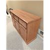 Image 3 : Solid Oak Sideboard With Three Drawers and Three Doors Brass Handles