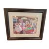 Image 1 : Framed "Scratched at Dawn" Print by Arthur Sarnoff, Dogs Playing Pool