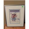 Image 2 : Snow Singers Print by Eddy Cobiness, Framed, Signed, with Artist Biography on Reverse