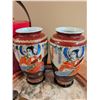 Image 7 : Decor Lot: Satsuma-Style Vases, Ice Bucket, Candle Holders, Boston Flower Frog