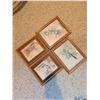 Image 2 : 4 Framed Kitchen and Bathroom Themed Prints, Wood Frames