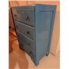 Image 5 : Blue Four Drawer Wooden Dresser With Knobs And Sunflower Motif Doorstop