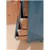Image 7 : Blue Four Drawer Wooden Dresser With Knobs And Sunflower Motif Doorstop