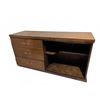 Image 1 : Wooden Sideboard with 3 Drawers, Open Shelf Compartment, and Detachable Legs