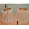 Image 4 : Brass Lamp Base With Six Assorted Pleated and Fabric Lampshades