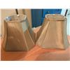 Image 5 : Brass Lamp Base With Six Assorted Pleated and Fabric Lampshades