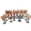 Image 1 : Set of 17 Glasses Including Jazz-Themed, Pink Stemware, and Sauce Boat