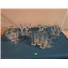 Image 2 : Clear Glassware Set, 5 Groups Including Cut Glass and Mug-Style Glasses
