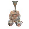 Image 1 : Italian Bartolini Plates, Creamer & Sugar, and Three Glass Candle Holders