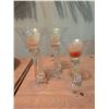 Image 5 : Italian Bartolini Plates, Creamer & Sugar, and Three Glass Candle Holders
