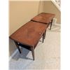 Image 3 : Wooden Rectangular End Tables with Lower Shelf and Tapered Legs