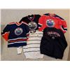 Image 2 : Edmonton Oilers Ladies M-L Apparel Lot: (3) Jerseys, Hoodie, Sweater