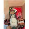 Image 8 : Christmas Decor Lot: Wood-Look Penguins, Kirkland Snowman, Figurines & Ornaments