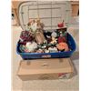 Image 2 : Mystery Holiday Holiday Decor Assortment and 4 Ft Pre-Lit Hillside Pine Tree in Storage Tote