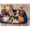 Image 4 : Mystery Holiday Holiday Decor Assortment and 4 Ft Pre-Lit Hillside Pine Tree in Storage Tote