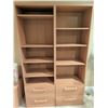 Image 2 : Light Wood Bookshelves with Shelves and Four Lower Drawers Each