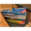 Image 4 : Coleman Picnic Stove, Sanyo Touriste Iron, Topman E3 Tripod, Chair & Plastic Bin