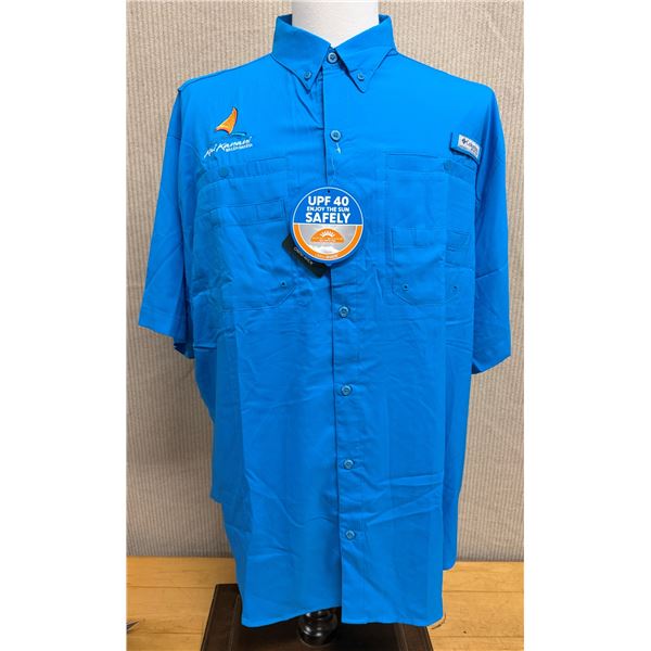 Men's Size S Tamiami II Blue Short Sleeve Shirt