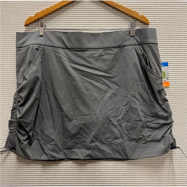 Women's Size XXL Anytime Casual Skort, City Grey