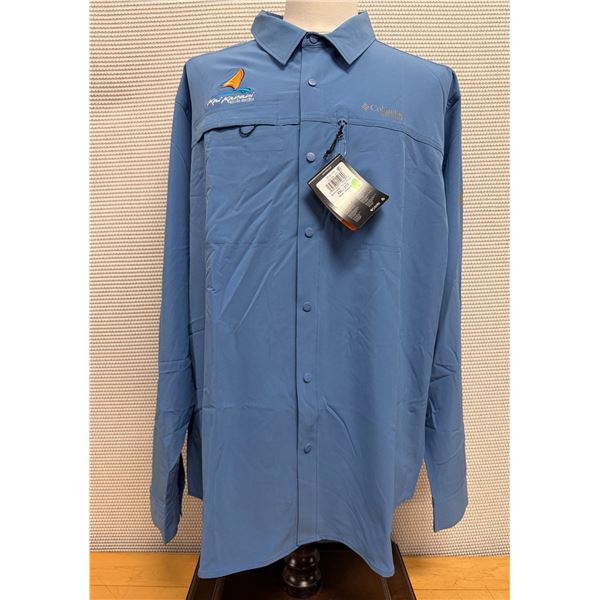 Men's Size XXL Summit Valley Blue Woven Long Sleeve Shirt