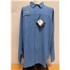 Image 1 : Men's Size XXL Summit Valley Blue Woven Long Sleeve Shirt