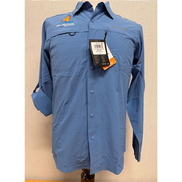 Men's Size XS Summit Valley Blue Woven Long Sleeve Shirt