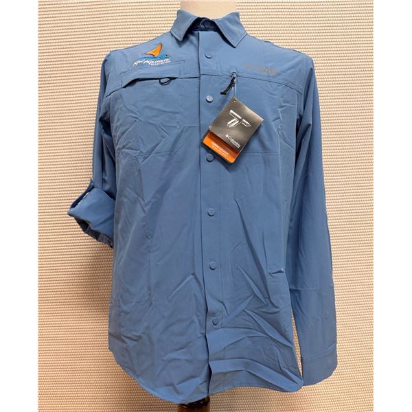 Men's Size S Summit Valley Blue Woven Long Sleeve Shirt