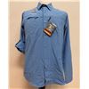 Image 1 : Men's Size S Summit Valley Blue Woven Long Sleeve Shirt
