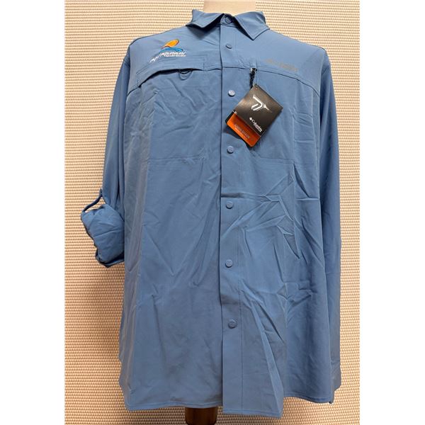 Men's Size XL Summit Valley Blue Woven Long Sleeve Shirt