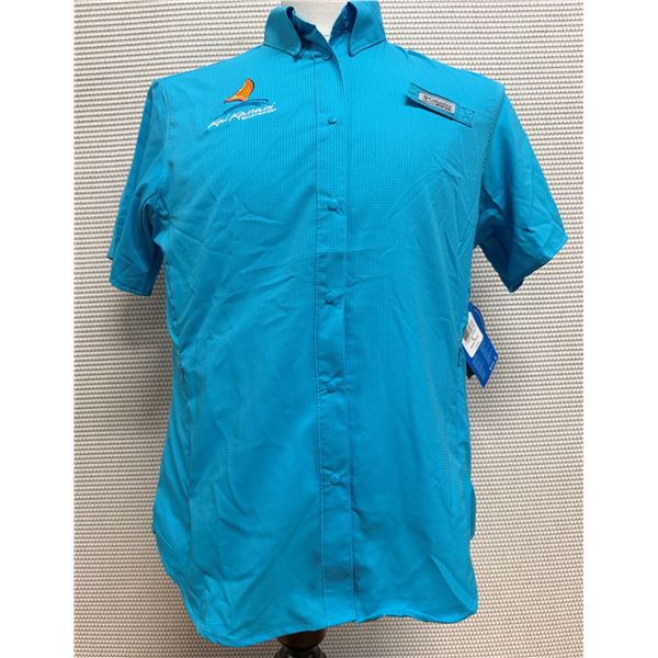 Women's Size M Tamiami II Blue Short Sleeve Shirt