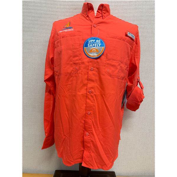 Men's Size S Tamiami II Orange Long Sleeve Shirt